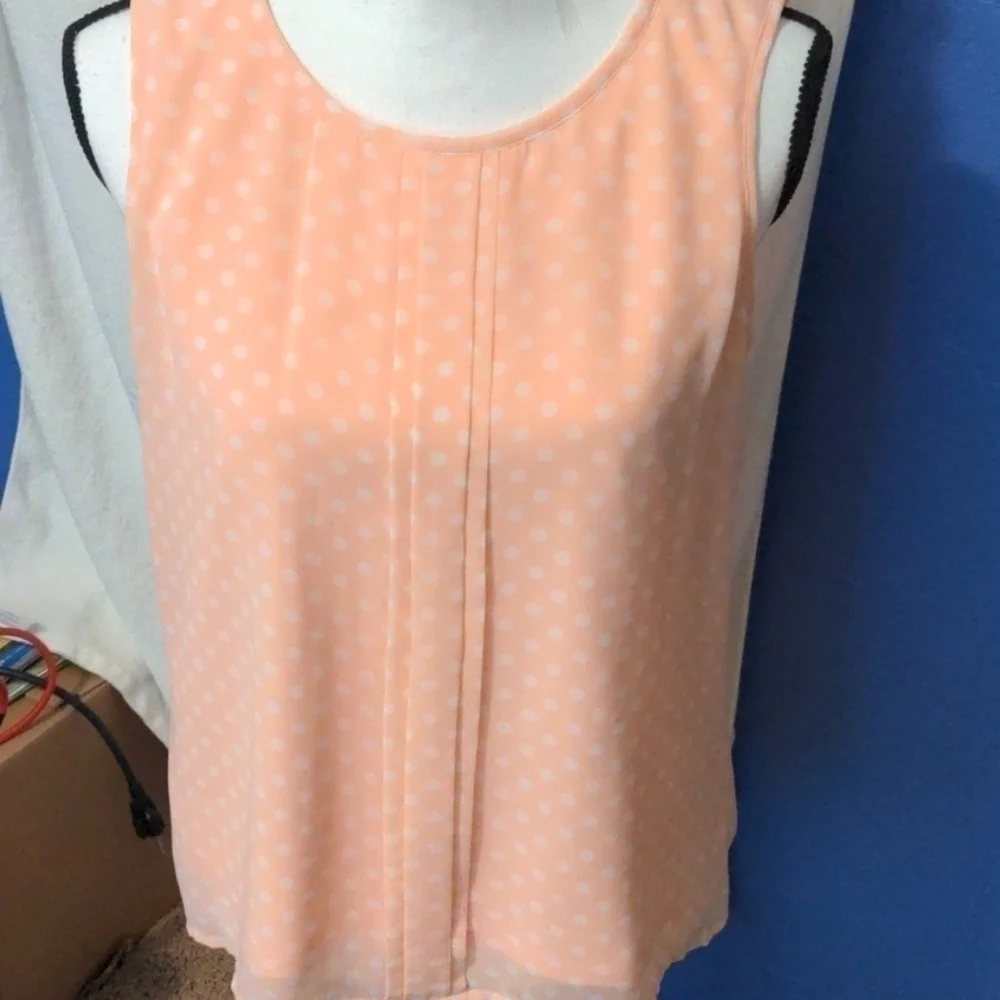 Peach lined Sleeveless top